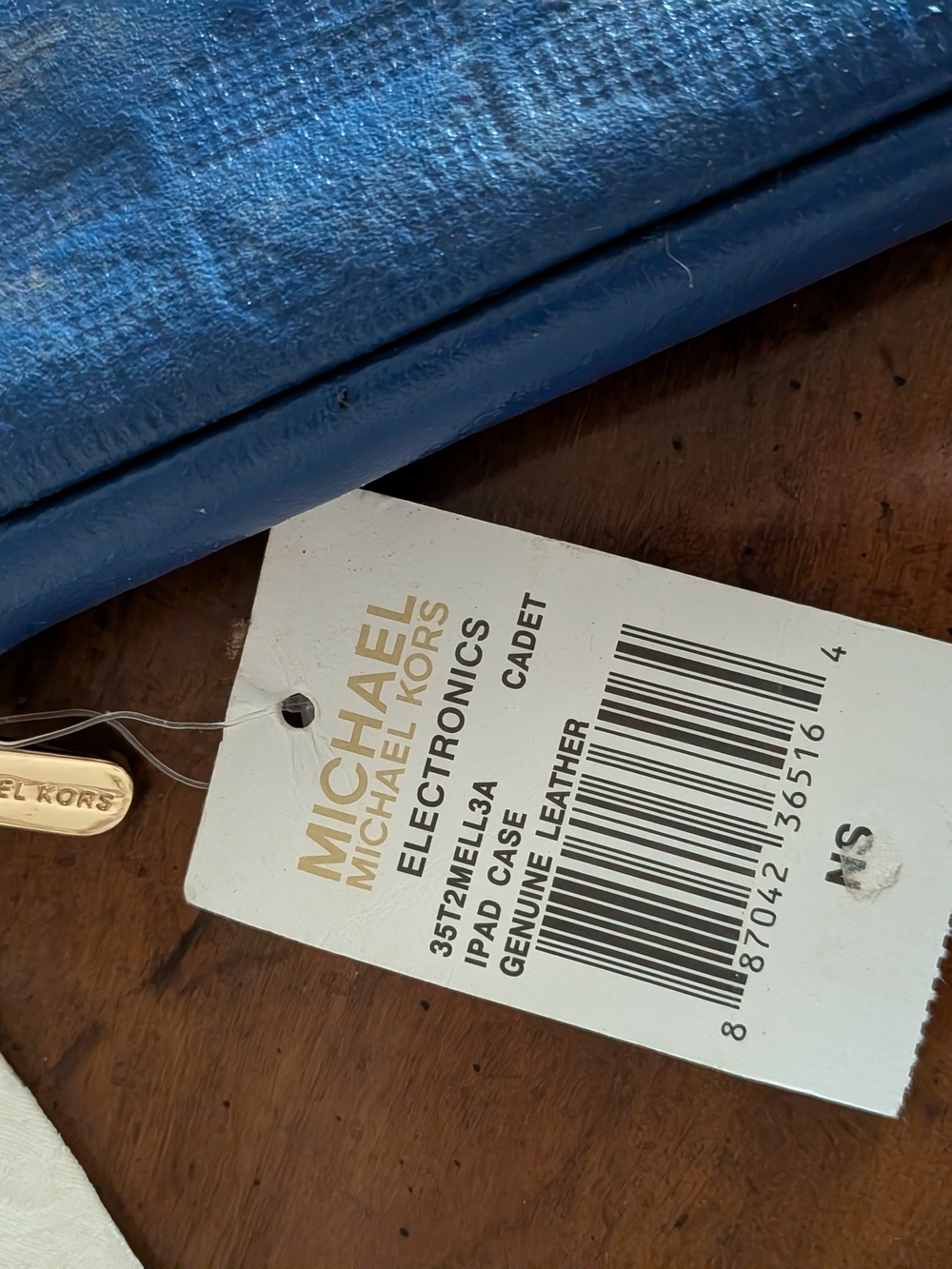 Michael Kors Cadet Blue Leather iPad Case